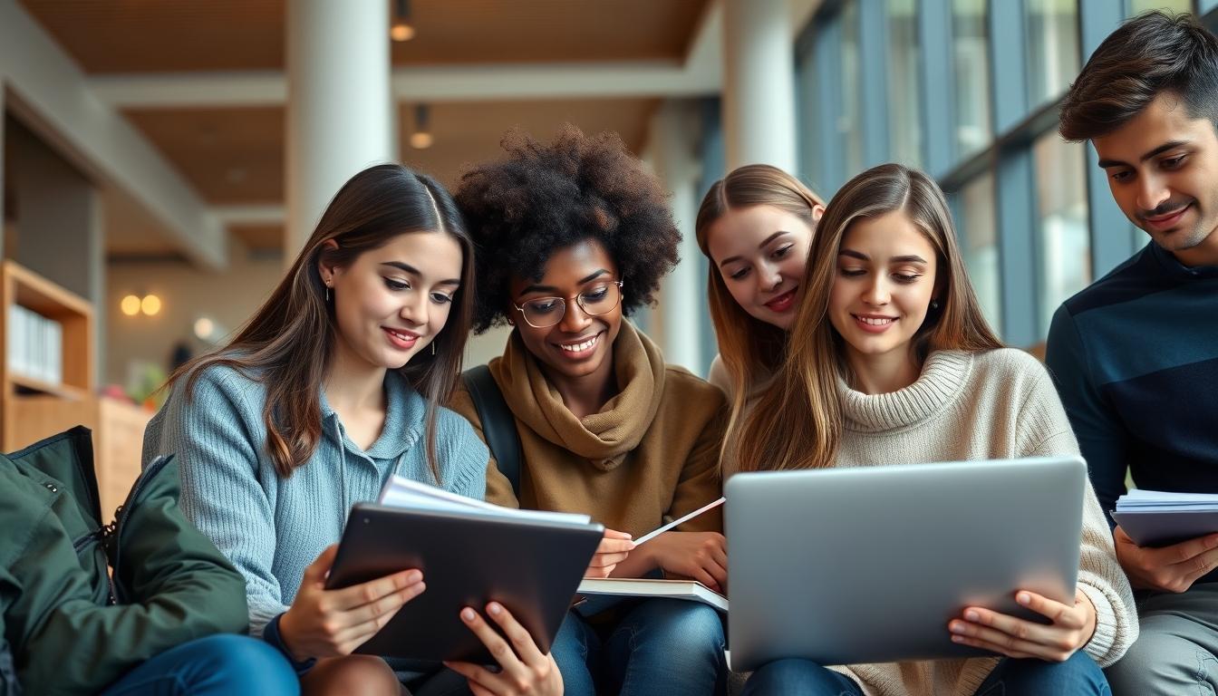 Student using online courses for flexible education